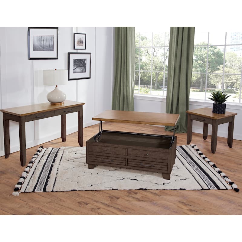 Steve Silver Two-tone Wood Lift-Top Coffee Table with Casters