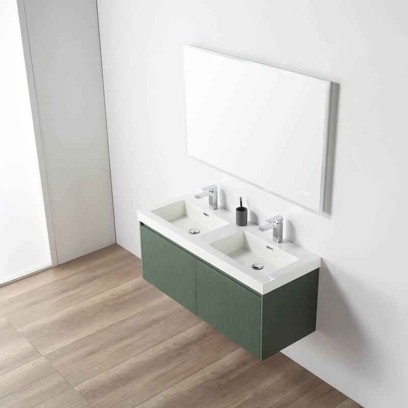 Blossom Positano 48" Floating Double Sink Vanity with Acrylic Top
