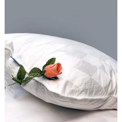 Damask Diamond Pattern | European White Down Pillow | All Natural White Down | Luxurious Sleeping Pillow