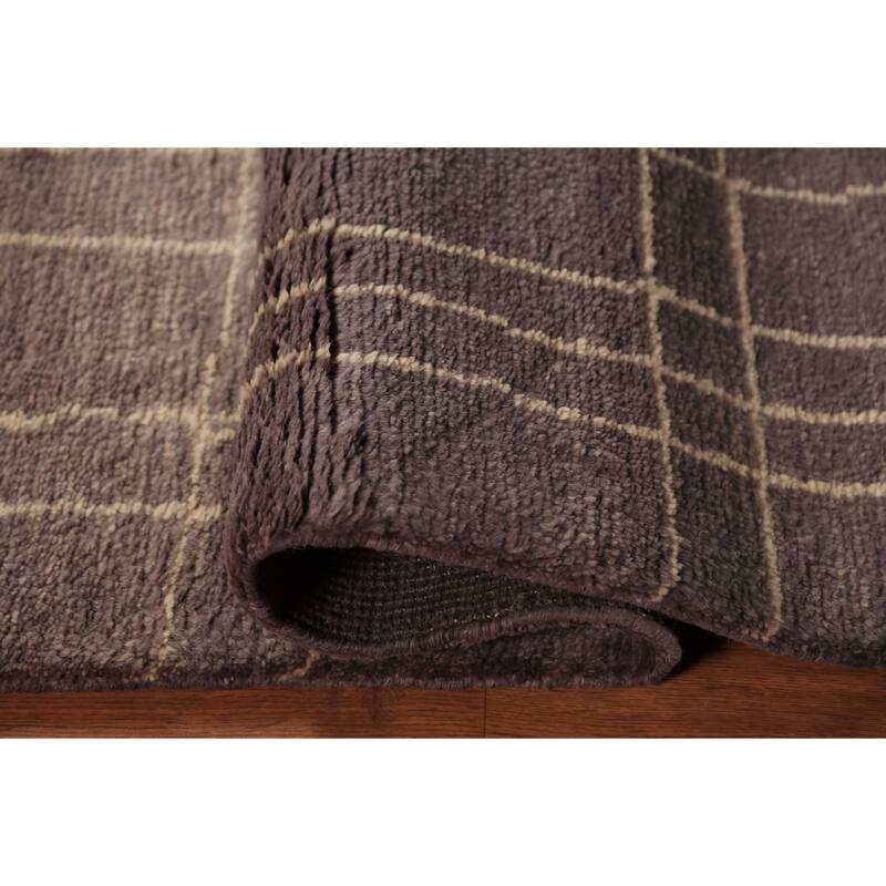 Moroccan Indian Area Rug Handmade Wool Carpet - 5'1" x 7'11"