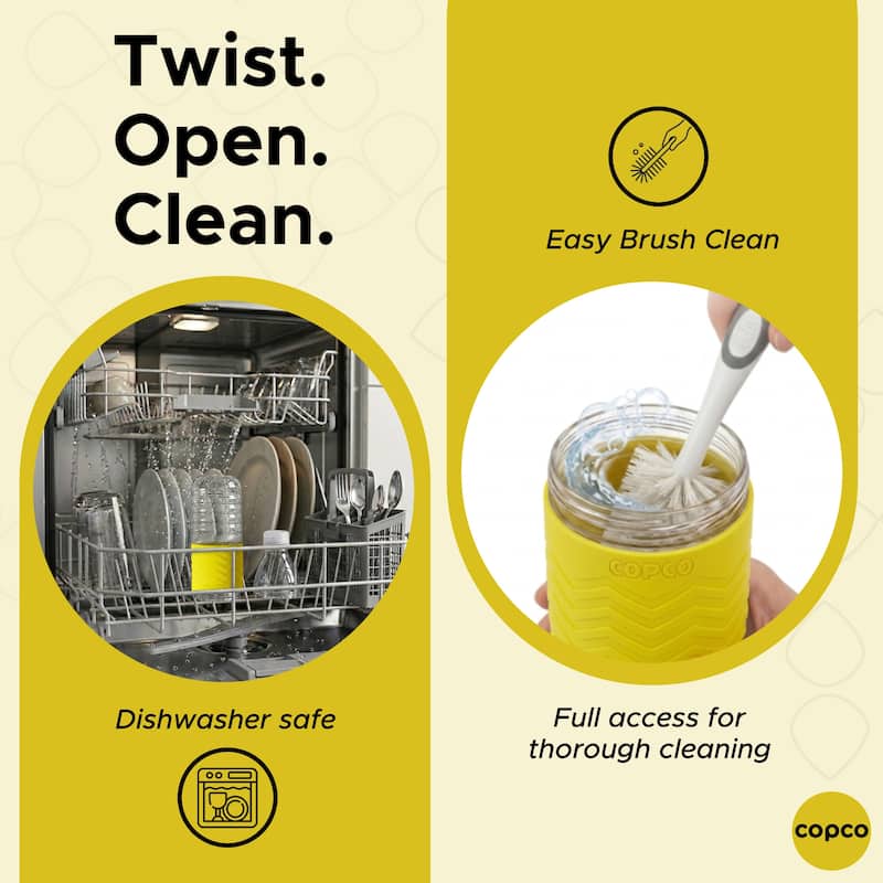 Copco Hydra BPA Free Tritan Water Bottle Set Leak Proof & Dishwasher Safe