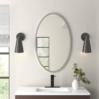 Allan Andrews Oval Metal Framed Simone Wall Mirror