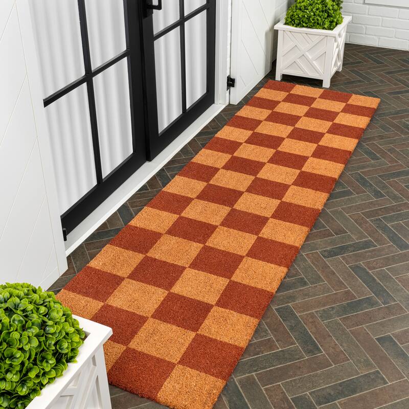 JONATHAN Y Classic Natural Coir Indoor/Outdoor Mat