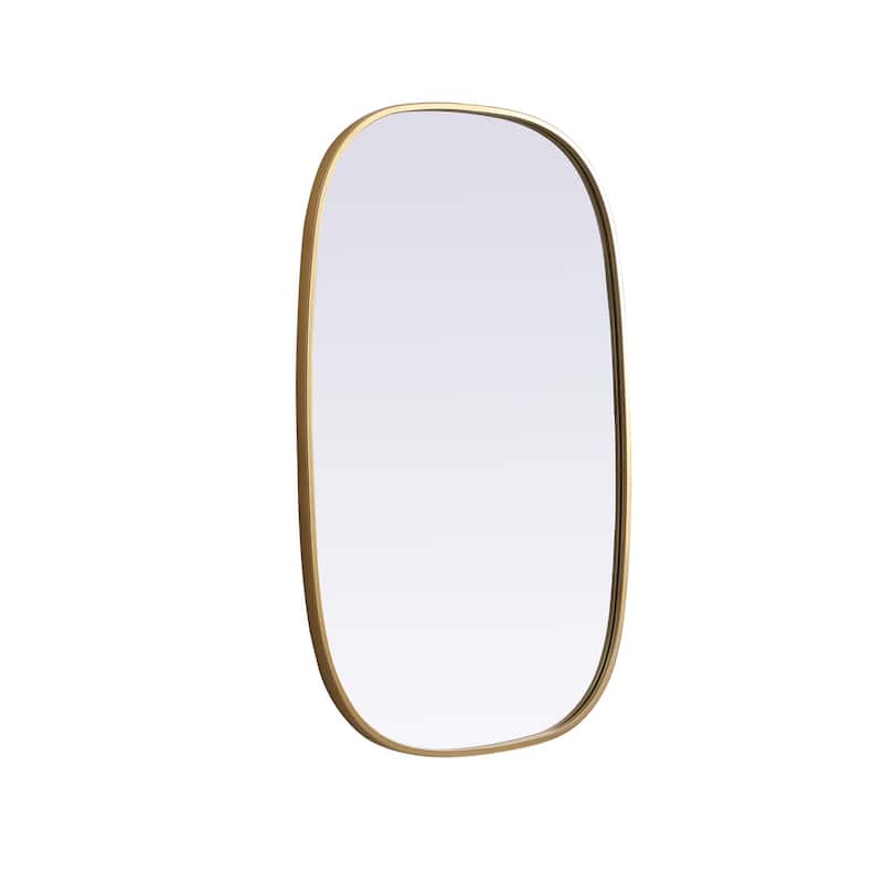 Indigo Home Metal Frame Oval Mirror 24x36 Inch