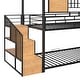 preview thumbnail 35 of 33, Twin Over Twin Metal Bunk Bed, Housebed with Slide and Storage Stair