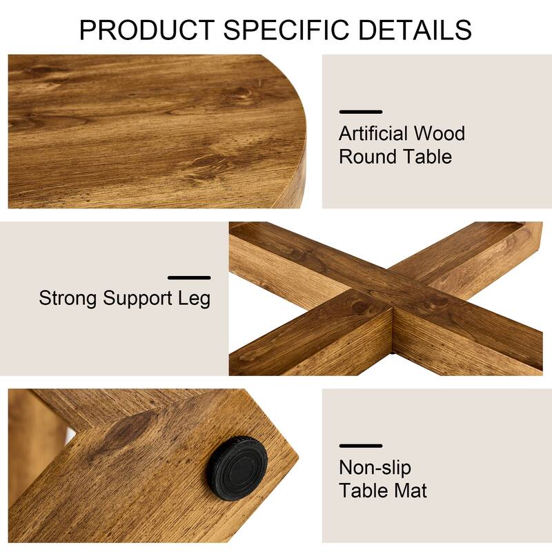A modern and practical circular dining table