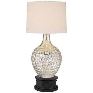 Modern Table Lamp with Black Riser 32 1/4