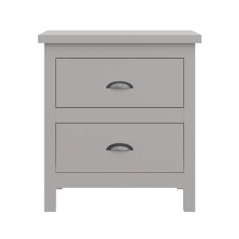 Yes4wood Nightstand with Drawers, Solid Wood