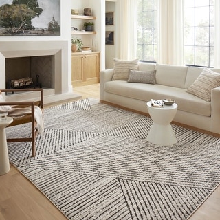Alexander Home Vive Modern 3-D Geometric High-Low Area Rug
