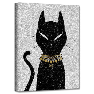 ChiChi Décor 'Glamoween Kitty II' Halloween Canvas Wall Art