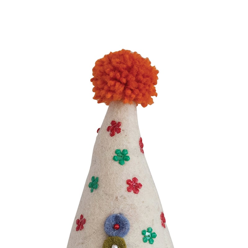 Handmade Wool Felt Tree with Beads