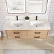 preview thumbnail 94 of 106, Cristo Floating Bath Vanity with White Quartz Stone Top and Mirror