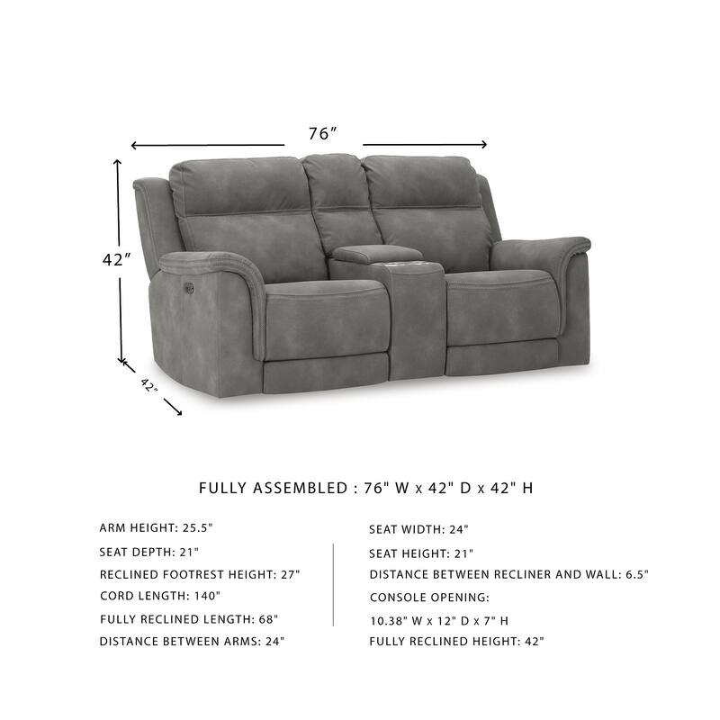 Signature Design by Ashley Next-Gen DuraPella Power Reclining Loveseat with Console