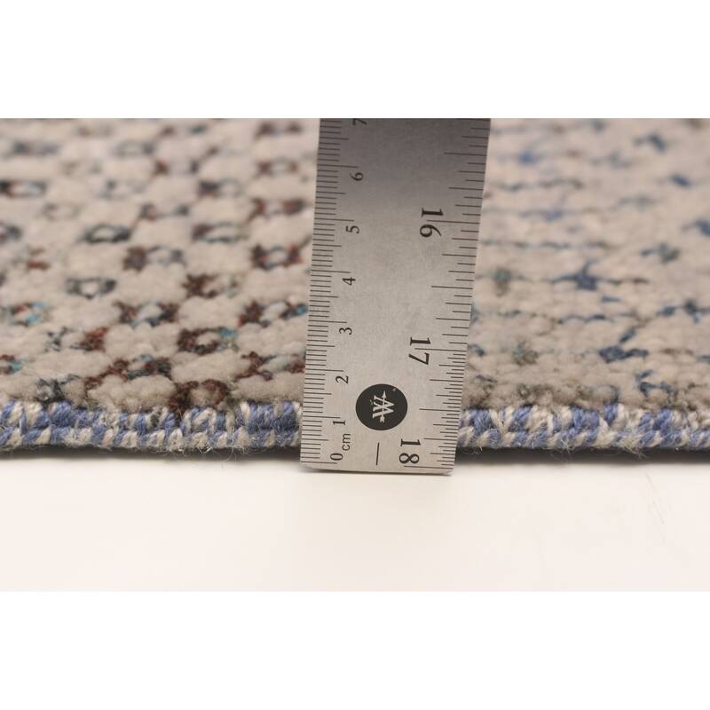 ECARPETGALLERY Hand-knotted Silk Shadow Grey Silk, Wool Rug - 9'9 x 14'2