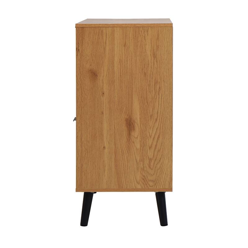 Modern Storage Cabinet with 3 Drawers and Adjustable Shelf for Living Room, Home Office, Entryway