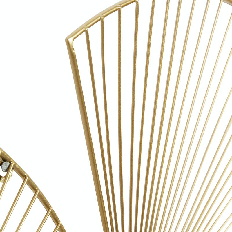 CosmoLiving by Cosmopolitan Gold Metal Half Moon Sunburst Home Wall Decor