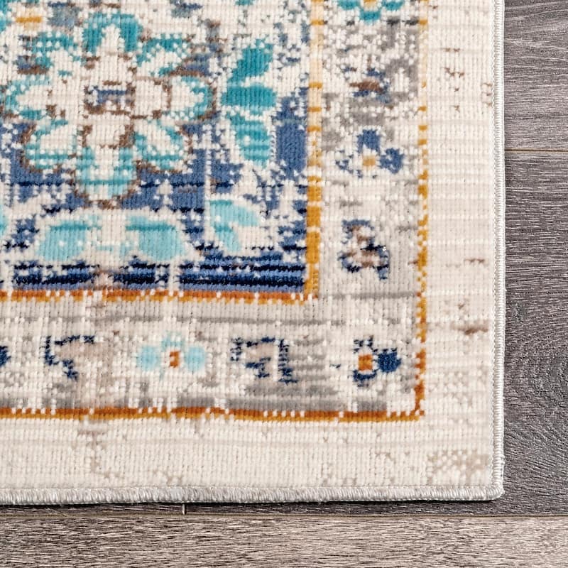 Nuloom Ainsley Distressed Medallion Area Rug