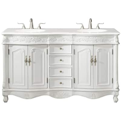 Elegant Lighting VF-1049-VW Windsor 60" Free Standing Double Basin