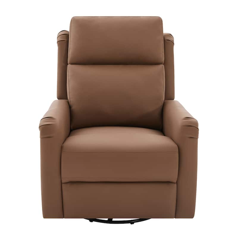 Christopher Knight Home - Modern Upholstered Swivel Recliner Chair with 8-Point Massage, Heating, and Storage Pocket