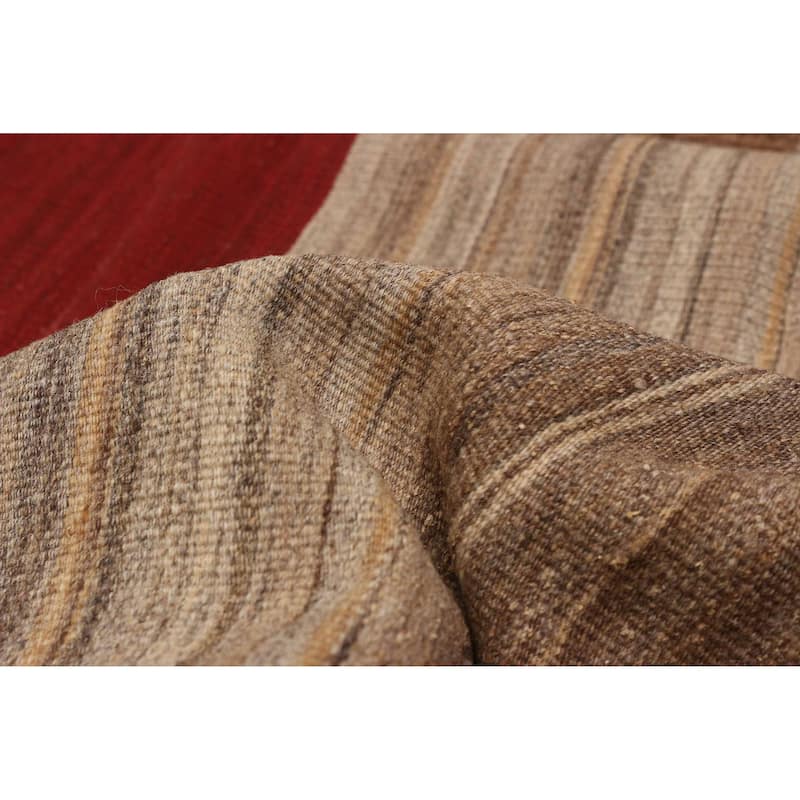 ECARPETGALLERY Flat-Weave Ankara FW Tan Wool Kilim - 7'7 x 10'6