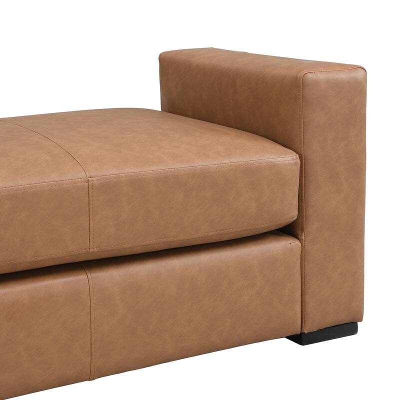 Christopher Knight Home- Zephyrine Faux Leather Ottoman