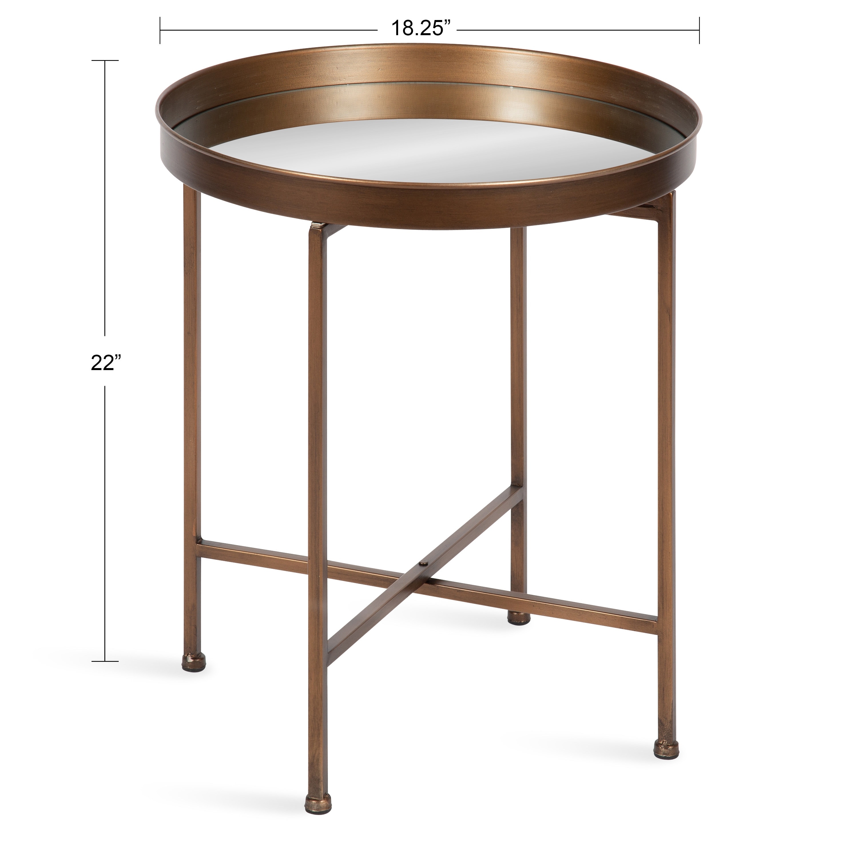 Kate and laurel celia store round metal side table