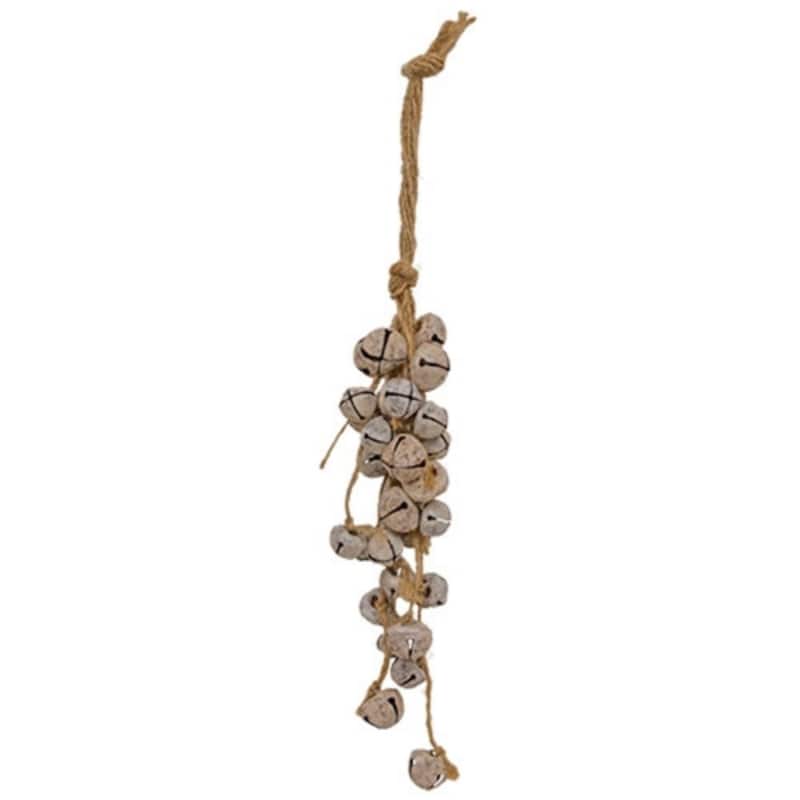 Large Rusty White Bell Ornament for Christmas Tree Decor - 7.85-Large - White