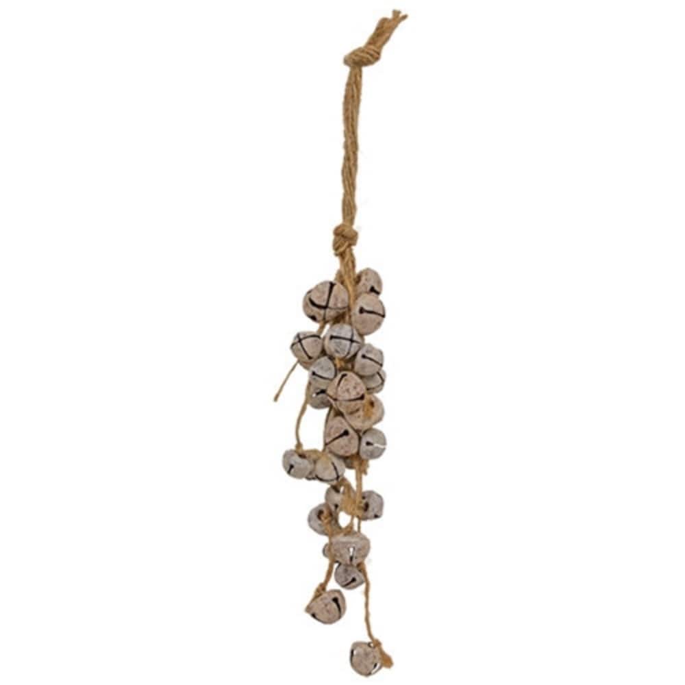 Large Rusty White Bell Ornament for Christmas Tree Decor - 7.85-Large