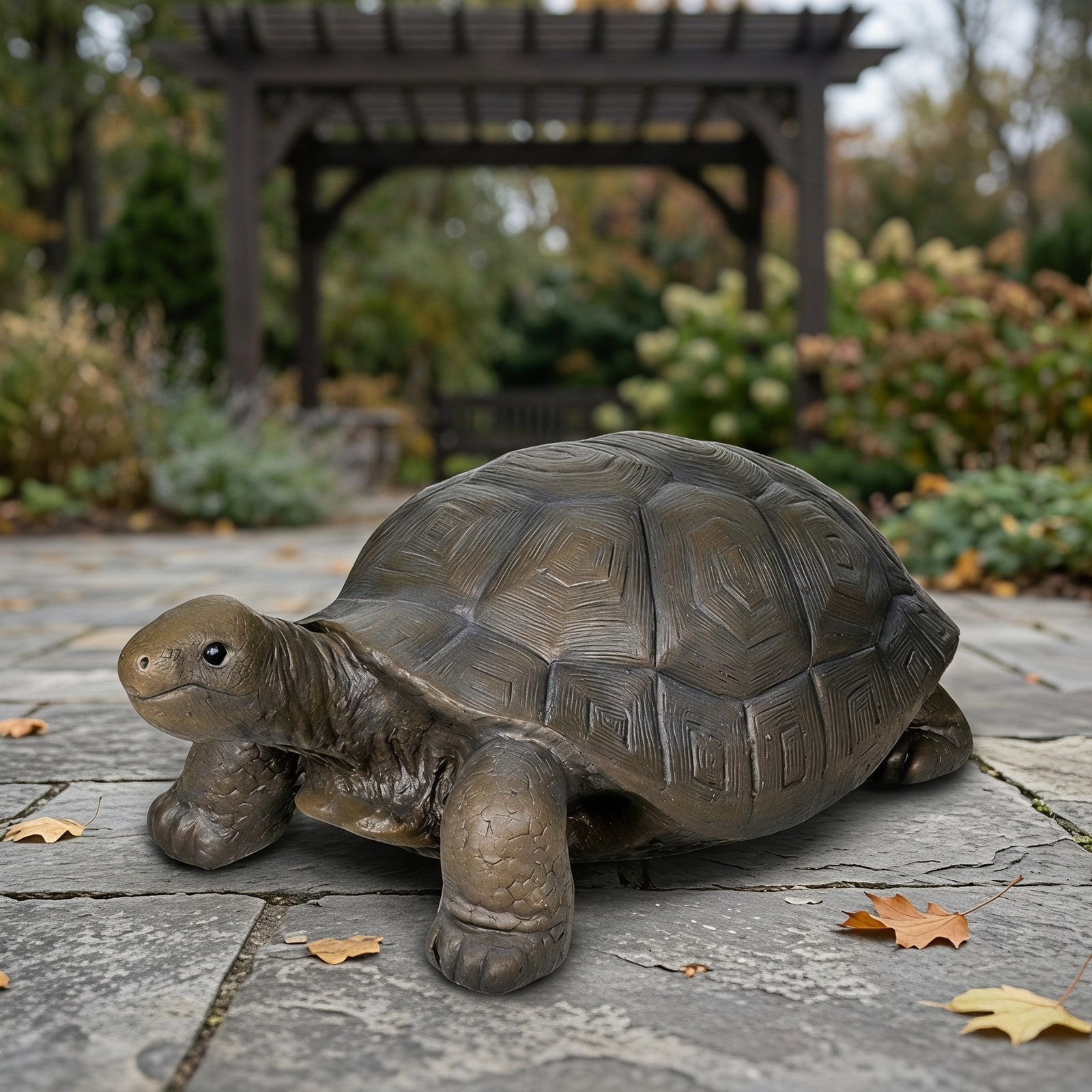 Garden Statue Walking Turtle Tortoise Fibre Reinforced Concrete Design for Home Garden Patio Yard Decor