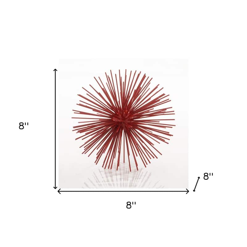 10" x 10" x 10" Red Large Spiked Sphere