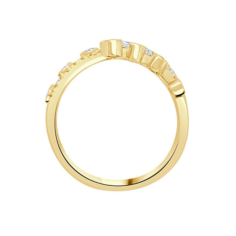 Auriya 14k Gold Lab Grown Round Diamond Bezel and Pavé Crossover Ring 1.92 ct. tw. (F-G, VS)