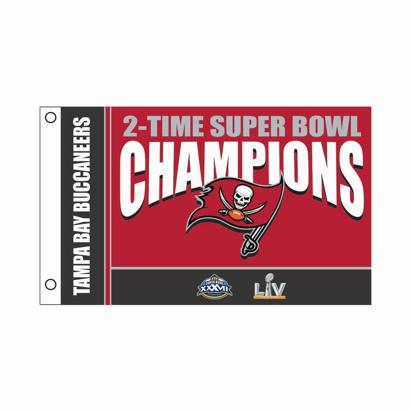 Tampa Bay Buccaneers Single Sided Flag w/ 2 Grommets, 3'x5' - Red