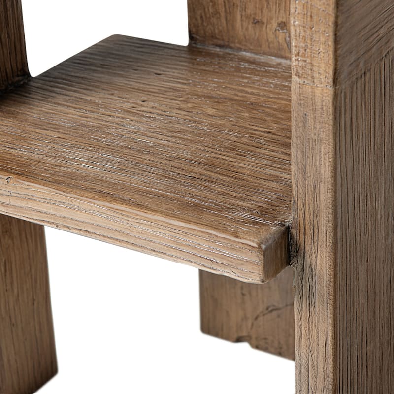 Jennifer Taylor Home Avenel Solid Reclaimed Elm Sculptural Block Accent Chair