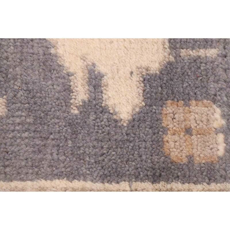 ECARPETGALLERY Hand-knotted Royal Oushak Dark Grey Wool Rug - 9'3 x 11'8