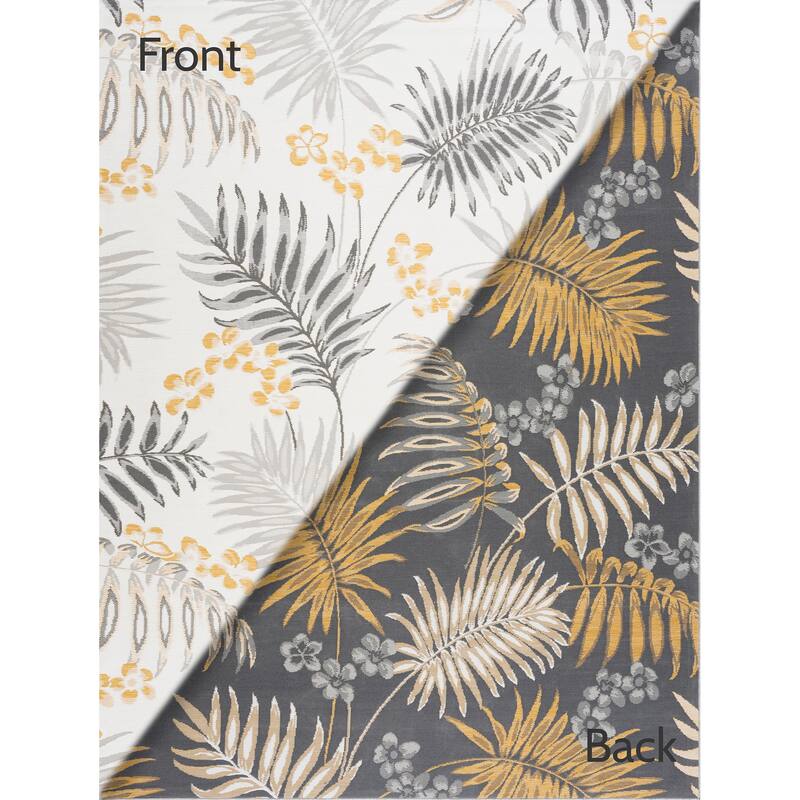 Alfresco Nautical & Coastal Floral & Botanical Reversible Indoor/Outdoor Area Rug