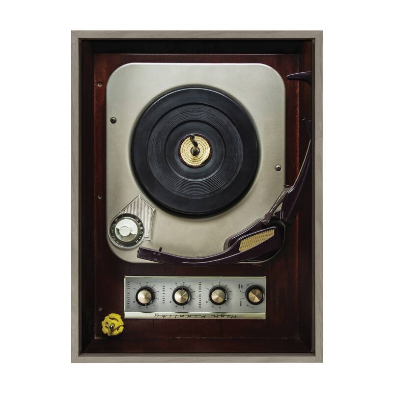 Kate and Laurel Sylvie High Fidelity Canvas by Emiko and Mark Franzen - 18x24 - Plastic - Grey