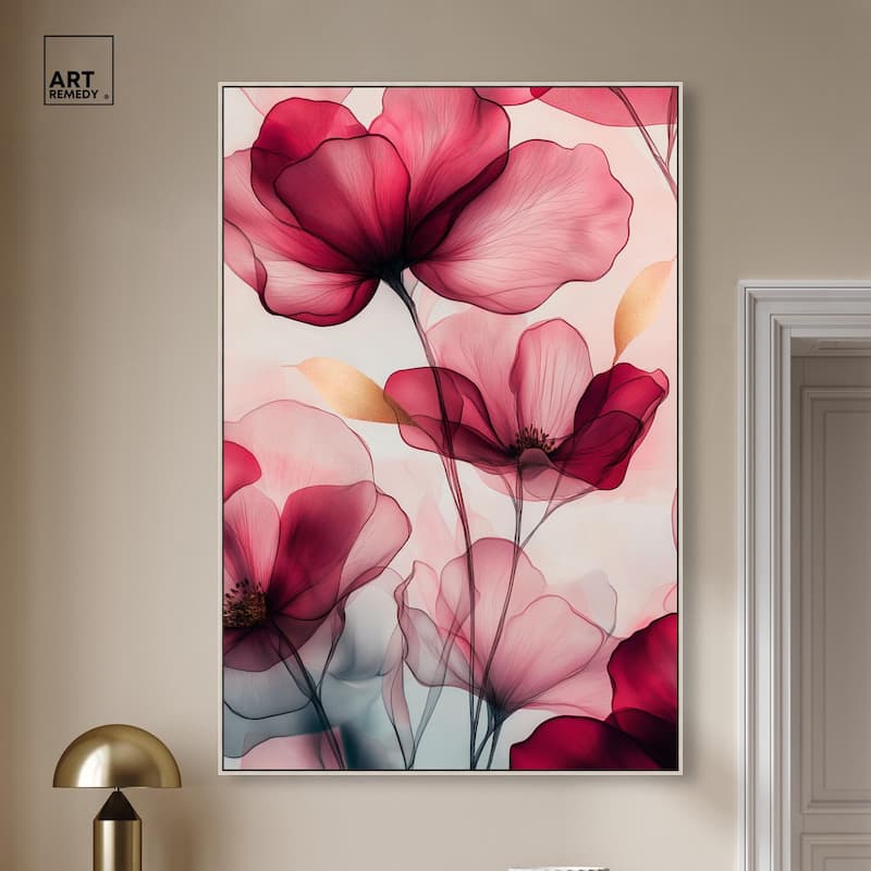 Chiffon Cherry Charm Canvas by Art Remedy