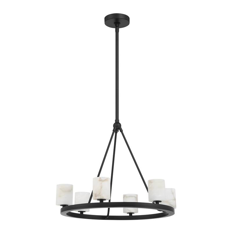 Crystorama Lighting Group ARA-10264-ST Aragon 6 Light 23" Wide LED