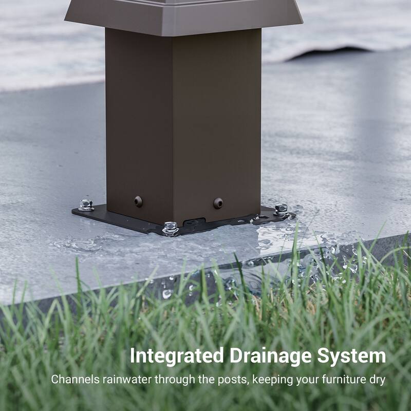 Aluminum Steel Pergola, Outdoor Pergola with Adjustable Roof