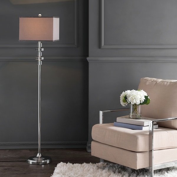 SAFAVIEH Lighting 60 inch Times Square Crystal Floor Lamp 14 x14 x60.5 On Sale Bed Bath Beyond 9043341
