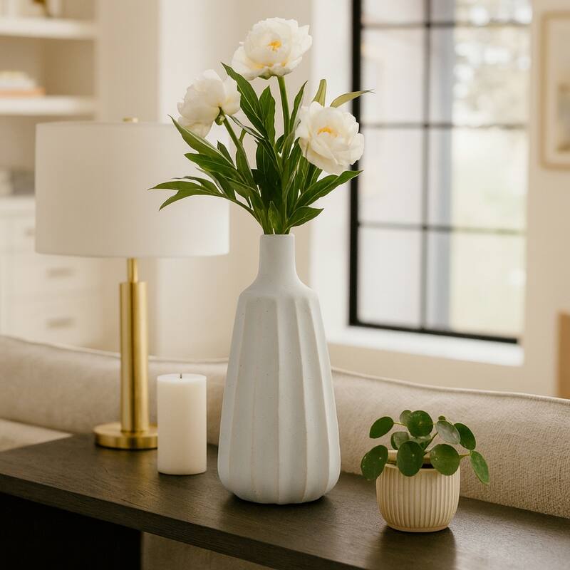 Ecomix Newbridge Fluted Decorative Vase - Teal - Blue/ Green - 16.0"