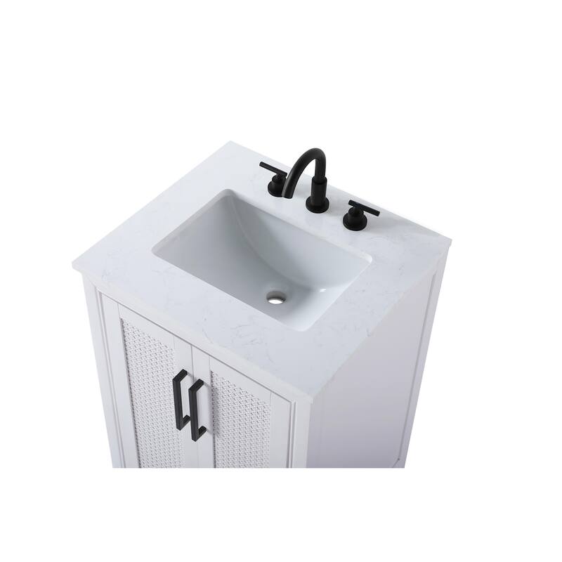 Elegant Lighting VF29524 Alina 24" Free Standing Single Basin Vanity