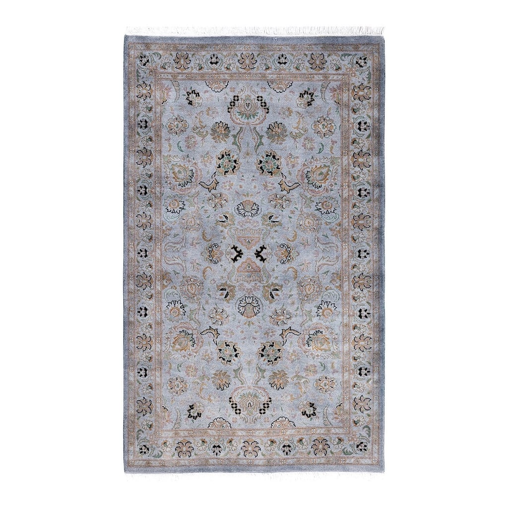 Contemporary Overdyed Wool Hand Knotted Area Rug - 3' 0" x 5' 1"