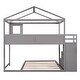 preview thumbnail 13 of 26, Twin Over Full House Bunk Bed with Storage Staircase and Blackboard