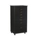 preview thumbnail 5 of 11, Bridgton Black Eight Drawer Rolling Storage Cart - 20.75"w x 15.38"d x 40.25"h