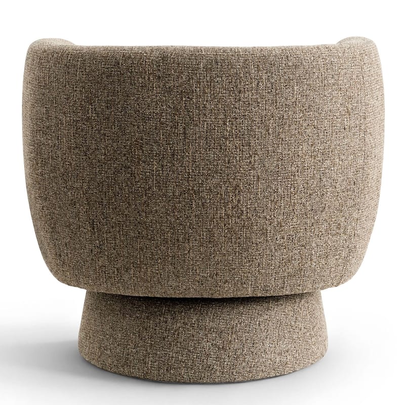 Upholstered 360 Swivel Barrel Accent Armchair(Set of 2)