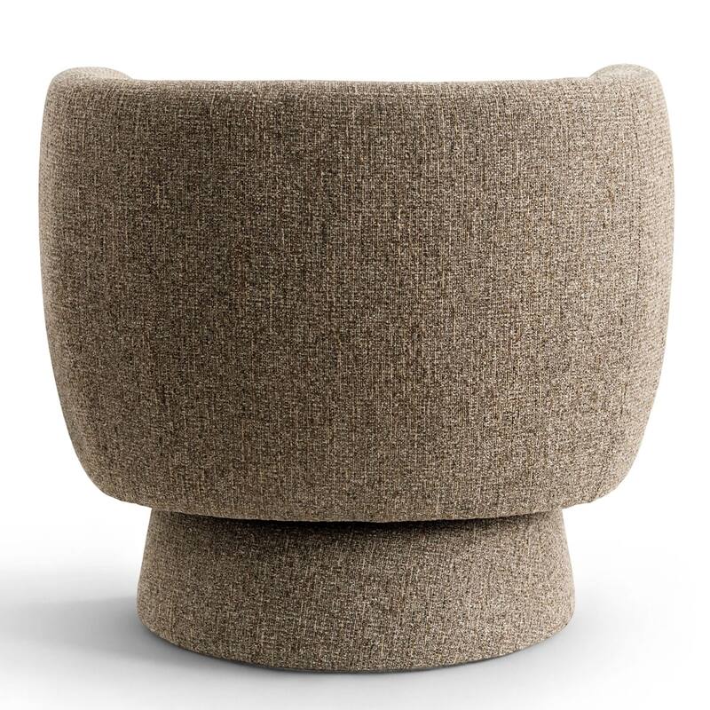 Upholstered 360 Swivel Barrel Accent Armchair