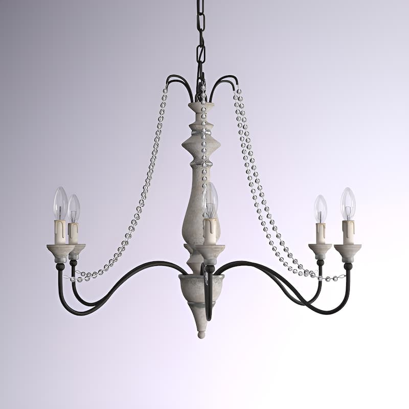 6 Candle Light Countryside Antique Style Classic Chandelier