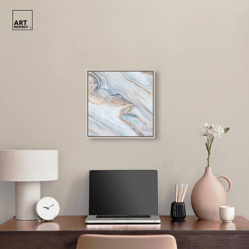 Icy Glitter Stone I Canvas by Art Remedy