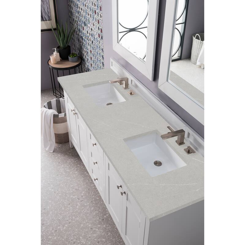 James Martin Vanities Palisades 72" Double Vanity, Bright White